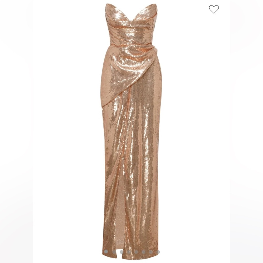 Gold sequined dress